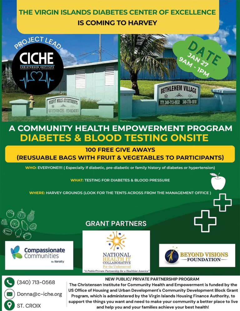 USVI Community Health Empowerment Flyer